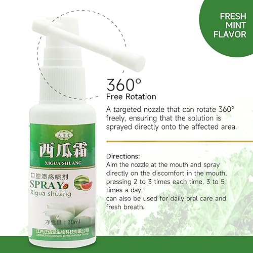 Miniatura 5 de ciwoll Spray para el dolor bucal con sandía-escarcha, 2 onzas líquidas (1 onza x 2 paquetes)  Alivio de las aftas bucales, úlcera bucal, dolor de