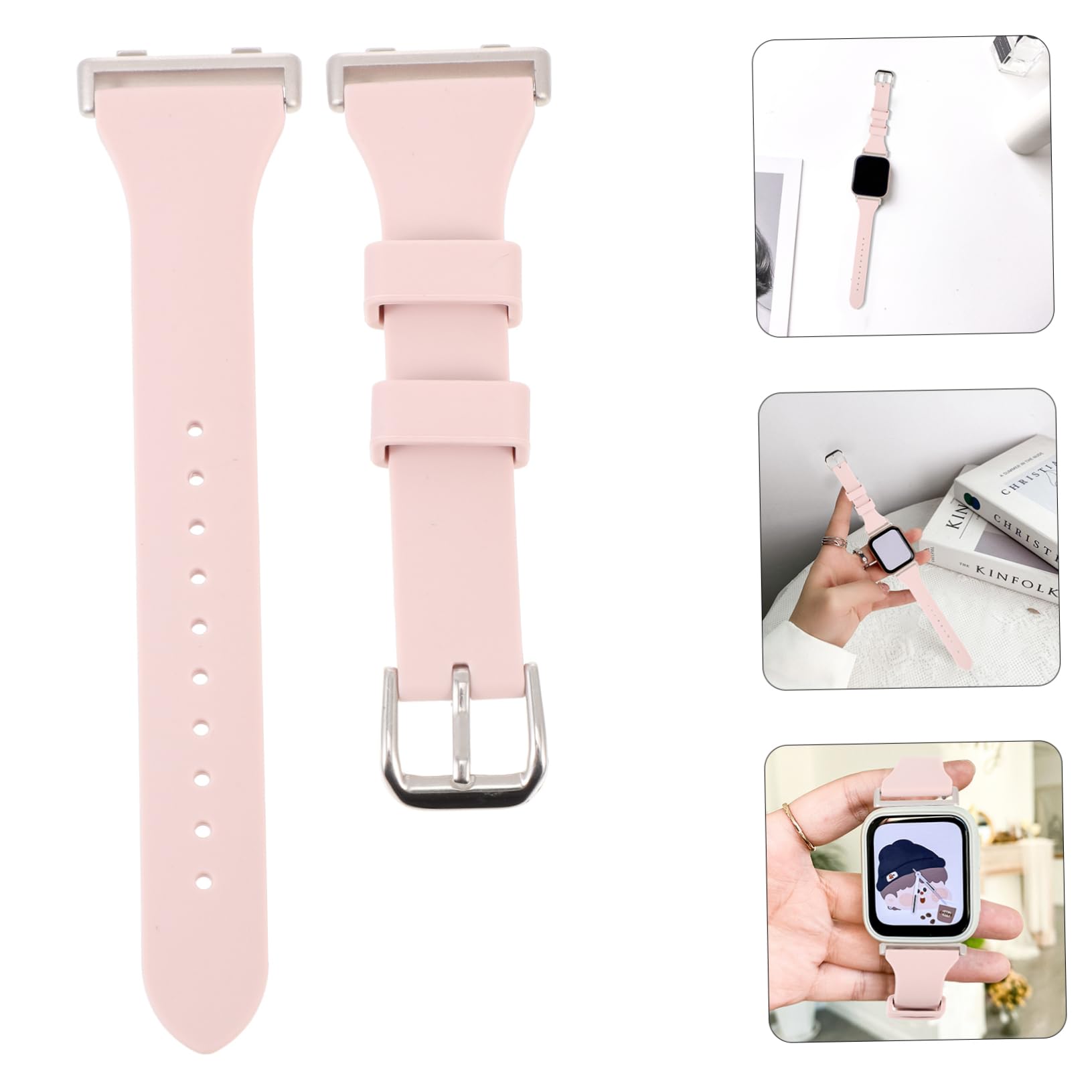 UKCOCO 5 Piezas Correa De Silicona Reloj De Ejercicio Reloj Deportivo De Plata Banda De Flexible Banda De Suave De De Liberación Rápida Suministro De