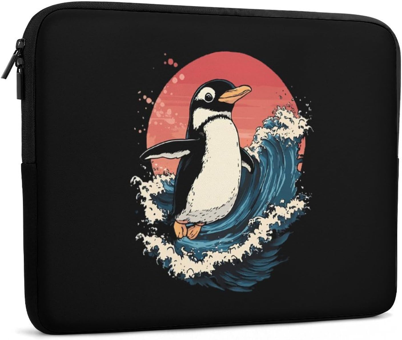 Surfing Penguins Funny Laptop Sleeve Case Lightweight Computer Carrying Bag Briefcase 10 Inch/12 Inch/ 13 Inch/15 Inch/17 Inch image 3