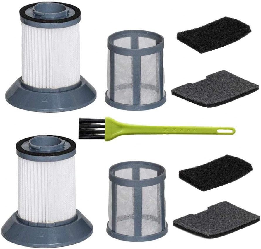 VideoPUP 2set Dirt Cup Filter Assembly Compatible with Bissell Bagless Canister Vacuum VC14F1-FV VC14K1-FG C1-145B 6489 64892 64894 Vacuum Cleaner Filter with a Green Brush