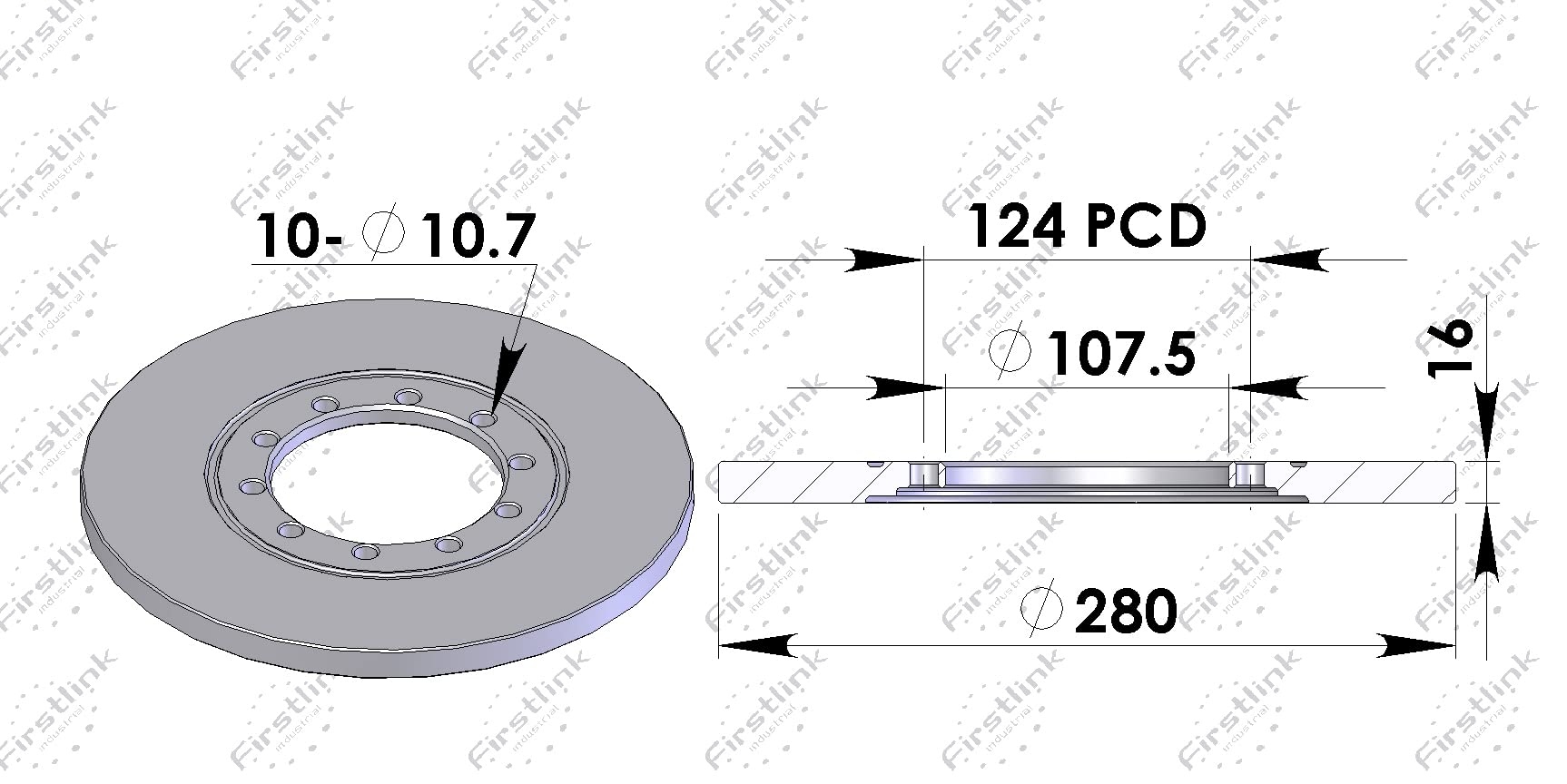 Front Rear Hub Bearing Coat Brake Rotor Pads Kit (10Pc) For Ford