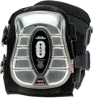 Tommyco GELite 6 in. L x 3.5 in. W Flat Terrain Pro Gel Knee Pads Black Non-Marring Breathable - Case of: 44