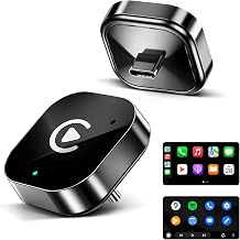 USB C Wireless CarPlay & Android Auto Adapter, Wired to Wireless Dongle | Plug & Play Compatible with iPhone & Android Smartphones.