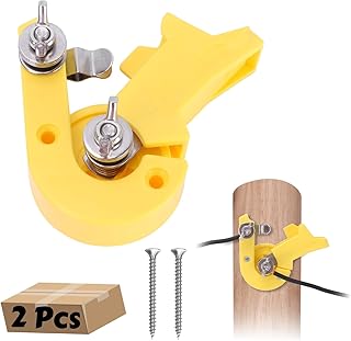 2 Pcs Electric Fence Cut Off Switch - Heavy Duty Plastic Single Pole Disconnect Knife Power Control for Livestock Fencing Systems-Yellow