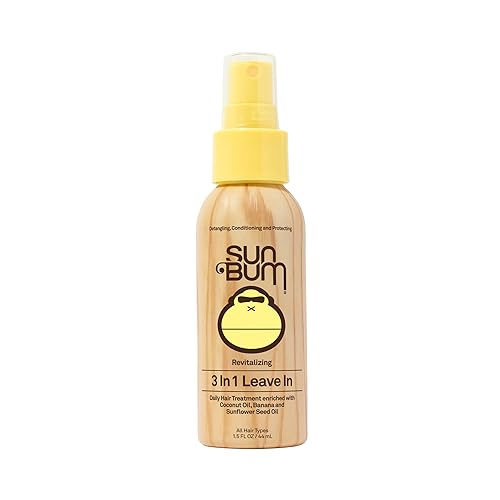 Sun Bum Beach Formula 3 en 1 acondicionador de cabello sin enjuague, 1.5 onzas