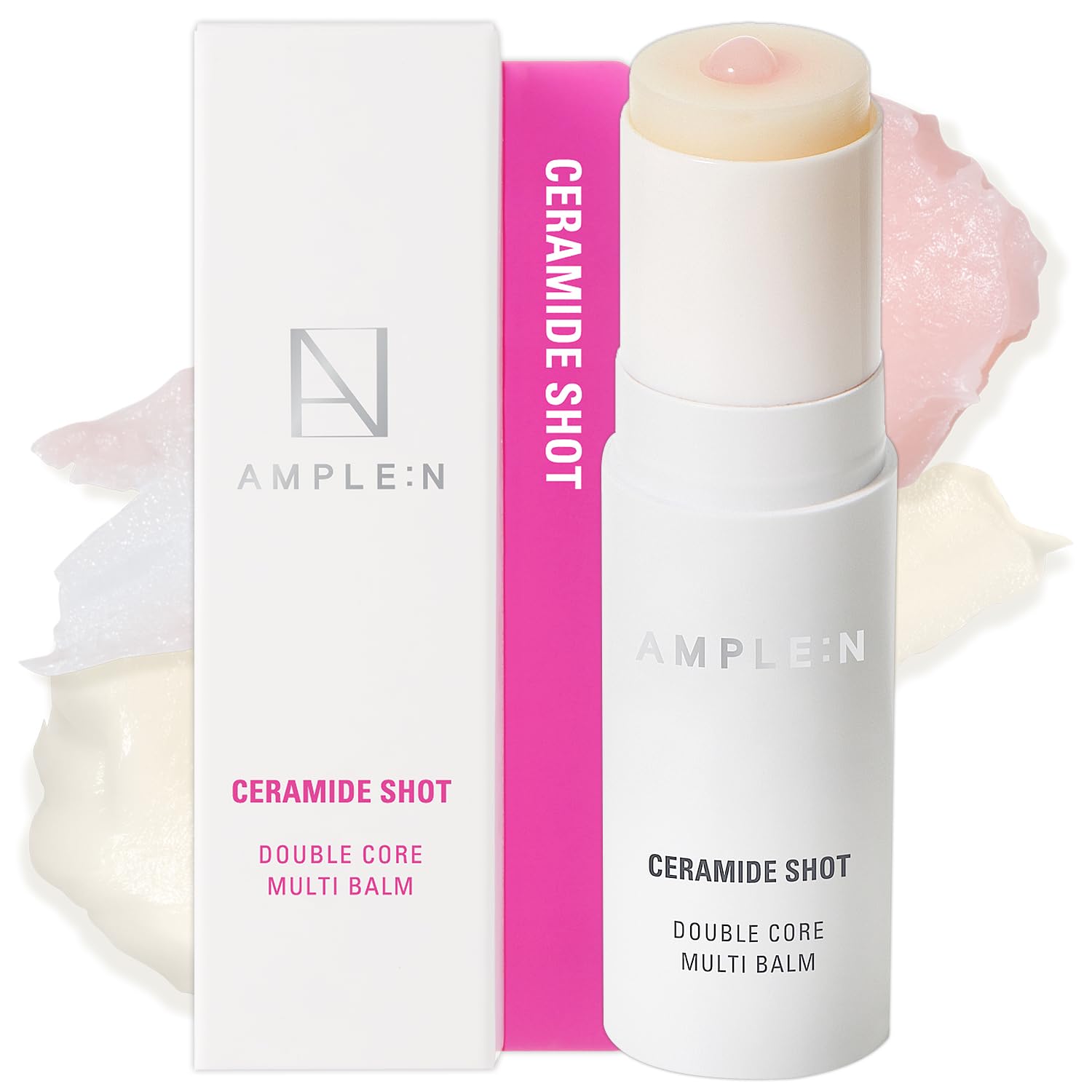 CORÉANA Ceramide Shot Double Core Multi Balm – High Moisturization Skin Barrier Treatment Multi Usable Balm Stick – For Face, Neck and Lips – Wrinkle Care Moisturizing Balm – Fragrance Free, 0.35oz.