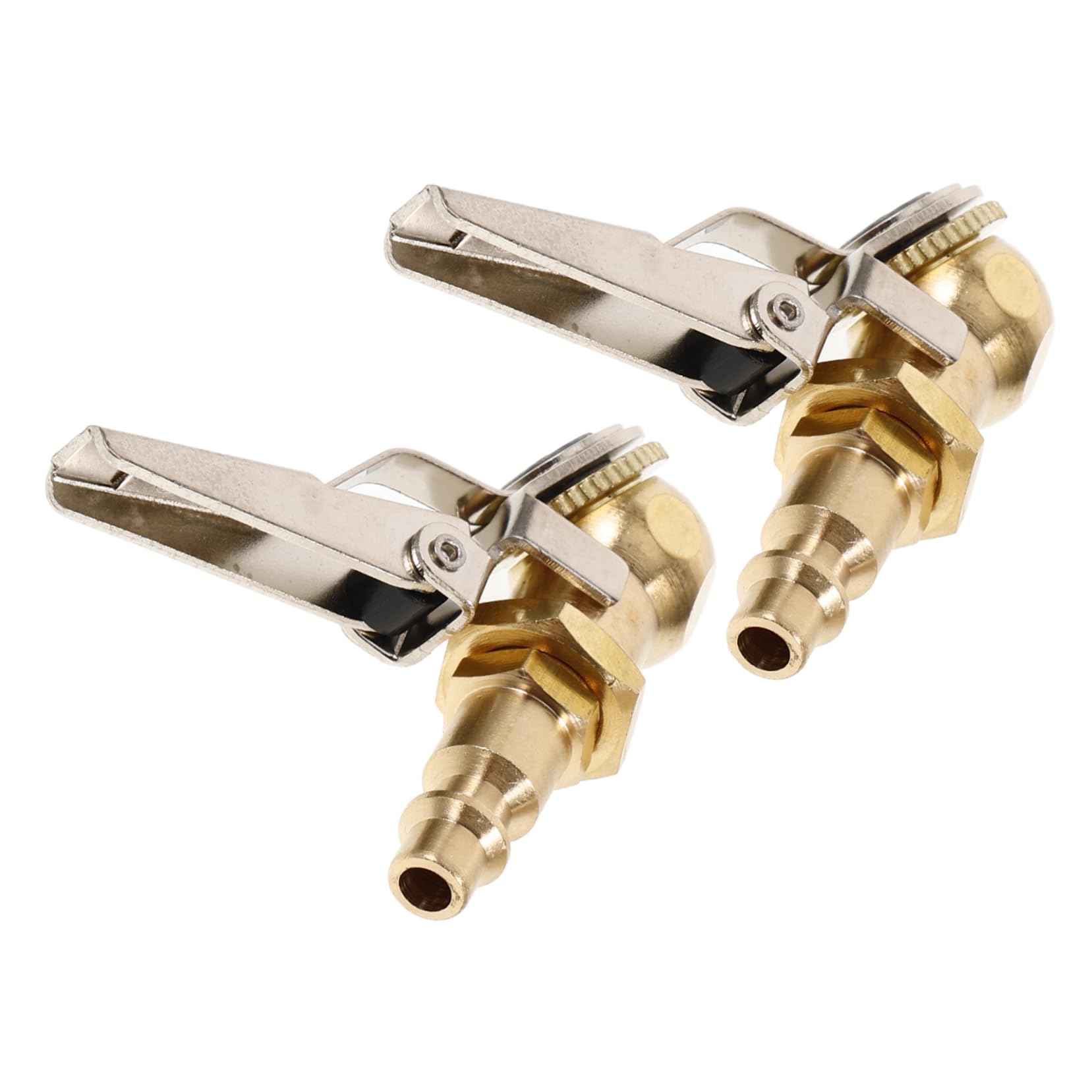 FELTECHELECTR 2 Pack Dual-Head Air Chuck for Tire Inflator Air Chuck Brass Locking Chuck for Car Tires