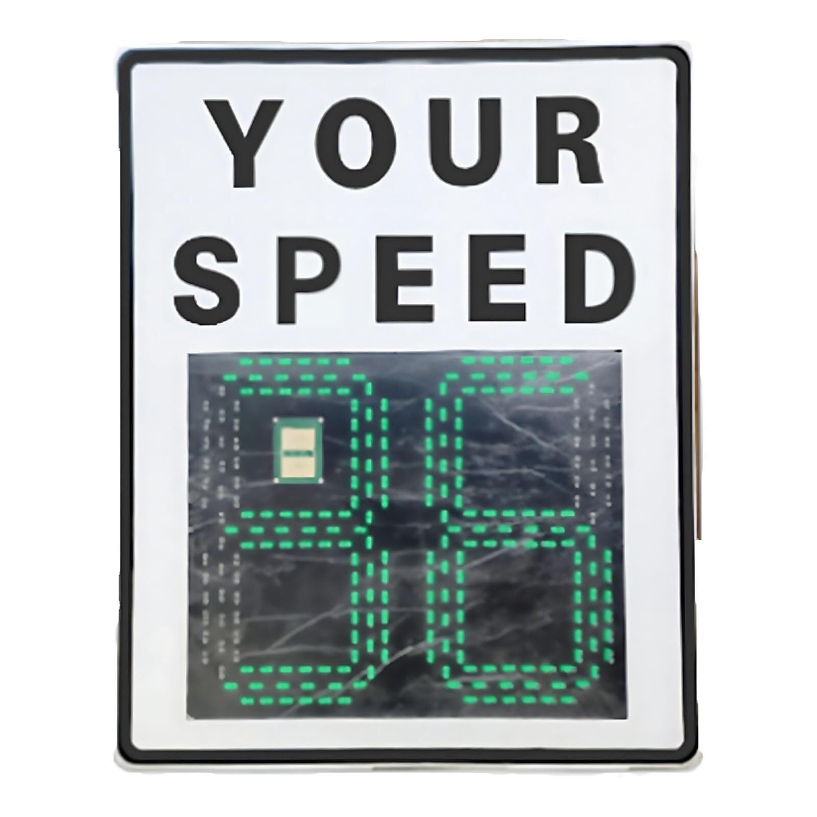 Señal de radar de velocidad solar, letrero LED de retroalimentación de velocidad vehicular de 24"x35", resistente al agua IP65, advertencia de seguridad con detección de 3 carriles para carr