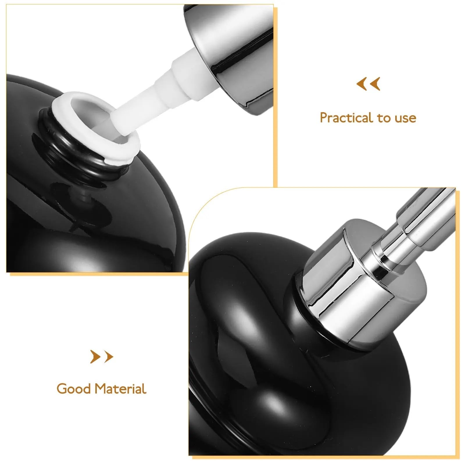 Dispensador Jabon Ceramica Dispensador de jabón Chapado en Plata cerámica, Botella portátil for loción y champú, contenedor líquido rellenable for Baño