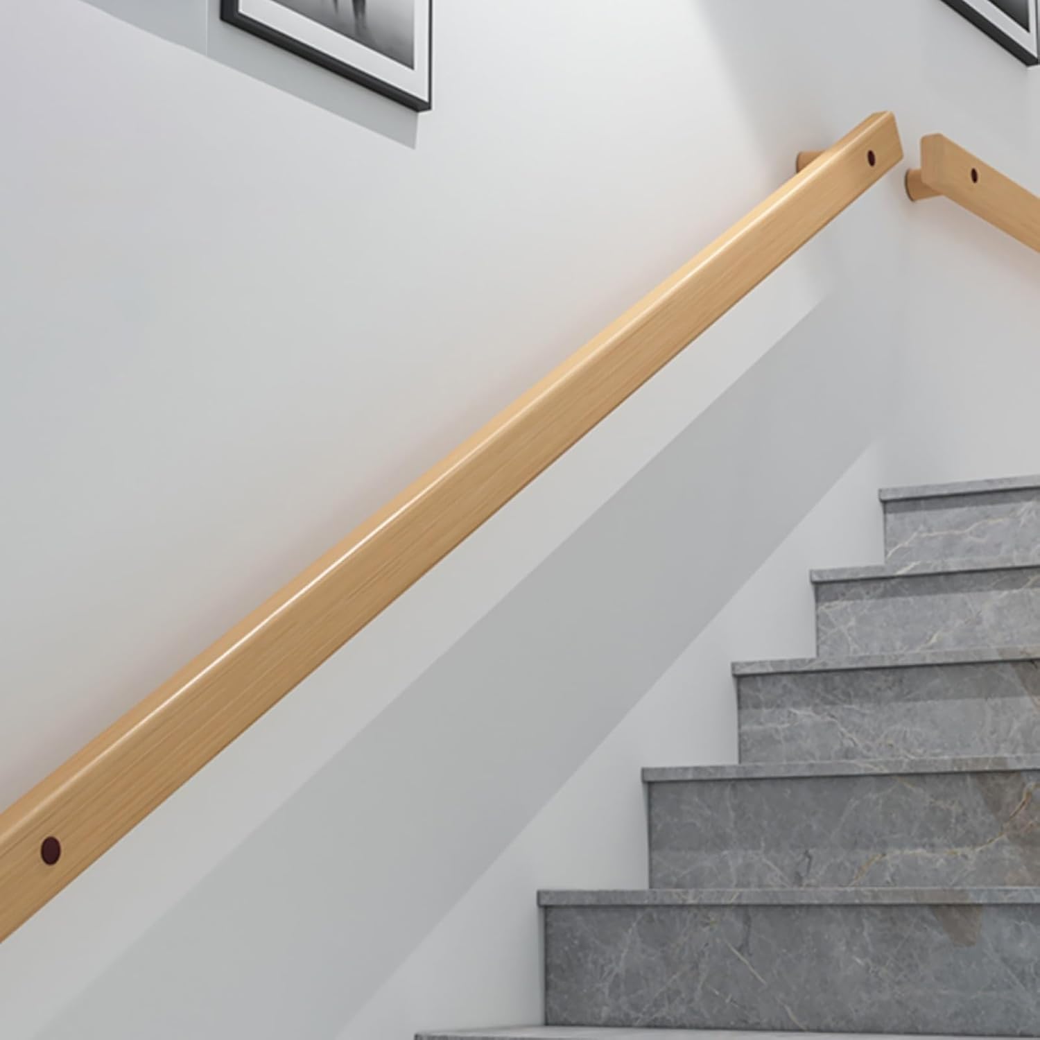 Hand Railings for Stairs Indoor Outdoor, Non-Slip Wall Mount Decking Railings, Stair Railing, Wall Mount Staircase Handrail, Non-Slip Handrails for Loft Corridor Garden Yard Garage (Size : 50cm/20in