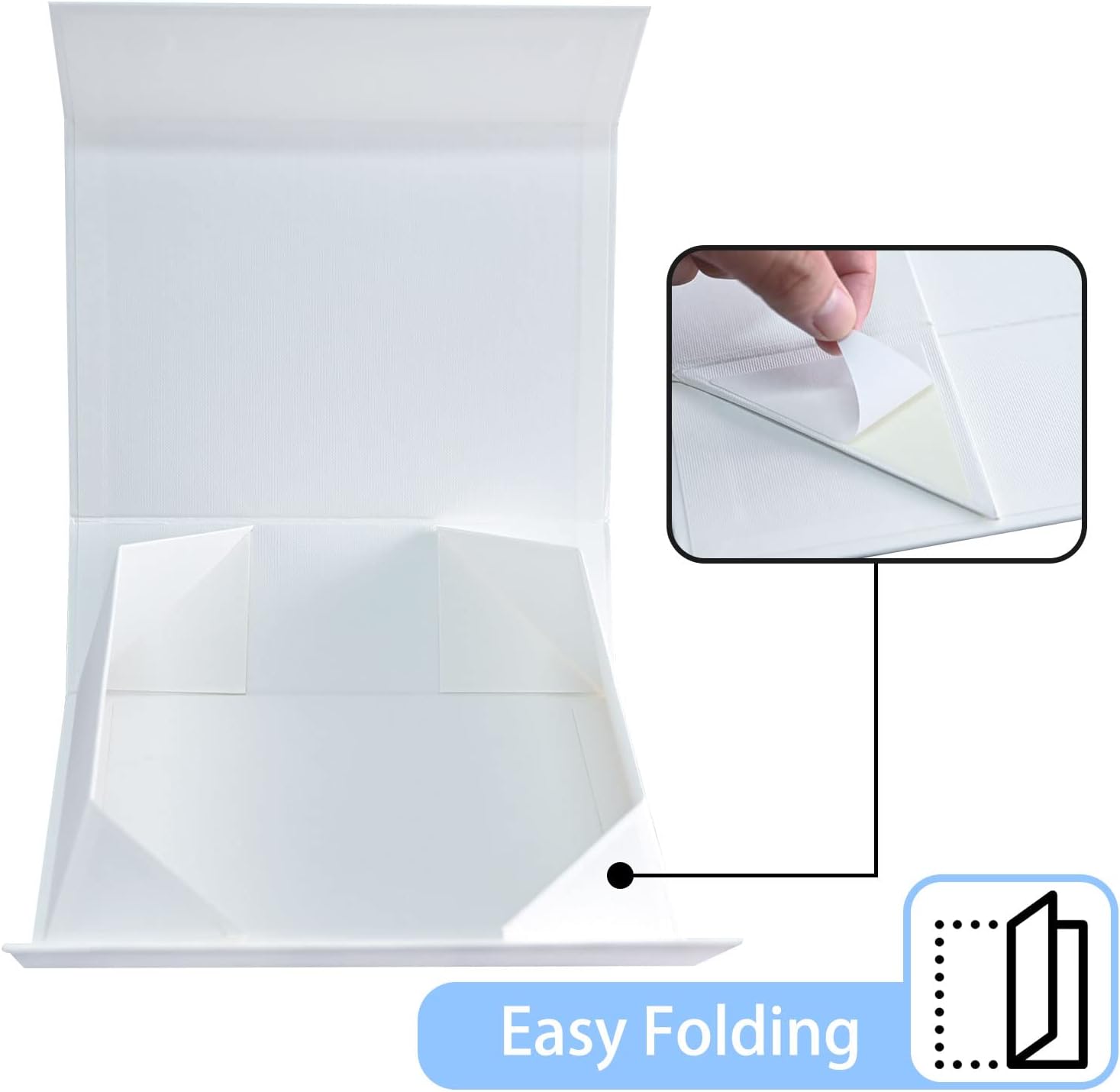 LIFELUM 2 Pack White&Pink Gift Box 13.85 x 8.35 x 4.45 inch Large Gift Box with Magnetic Lids for Bithday Gifts Box Contains Card, Ribbon, Shredded Paper Filler image 5