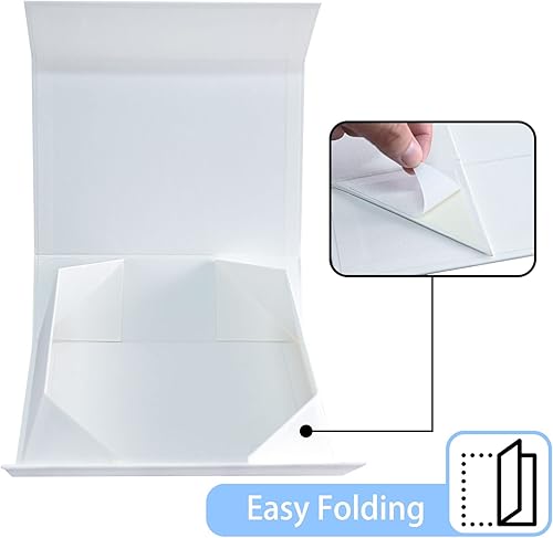 Miniatura 124 de LIFELUM - Caja de regalo con tapa magnética, contiene tarjeta, cinta, etiqueta adhesiva y papel triturado de relleno, para Navidad, grande, 13.8 x