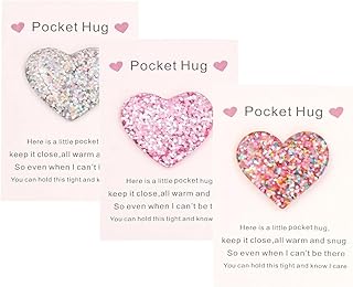 DABAIXIONG Juego de 3 fichas de abrazo de bolsillo innovadoras en forma de corazón para amigos y familiares a largas distancias