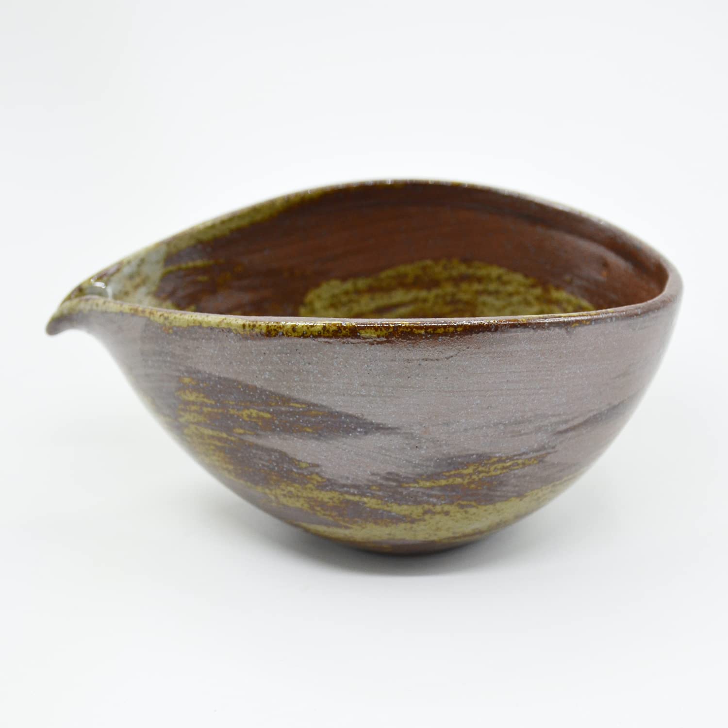 Katakuchi Ball Medium Bizen Style Matcha Bowl, 6.1 fl oz (180 ml), Matcha Bowl (E) : Home & Kitchen