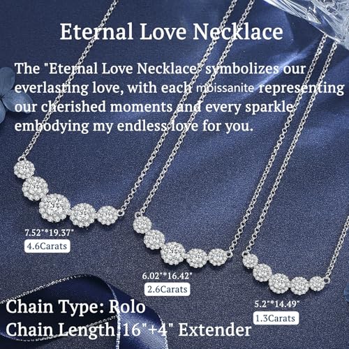 Smile Pendant Necklace for Women Moissanite Lab-Created Gem Jewelry for Women I Love You Wedding Anniversary Birthday Christmas Valentine Engagements Mothers Day for Wife Her Girlfriend Mom Daughter4