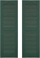 Vista 180 de Builders Edge 12 pulgadas de ancho x 48 pulgadas de alto, montante central superior de catedral estándar, persianas con listones abiertos, incluye