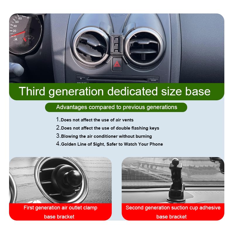 Car Phone Holder for Nissan Rogue Auto Accessories[Special Vehicle Installation?only for 2008-2013 Rogue?Non Universal][Auto Lock Hands Free Cell Phone Mount Car fits for iPhone & All Smartphones]