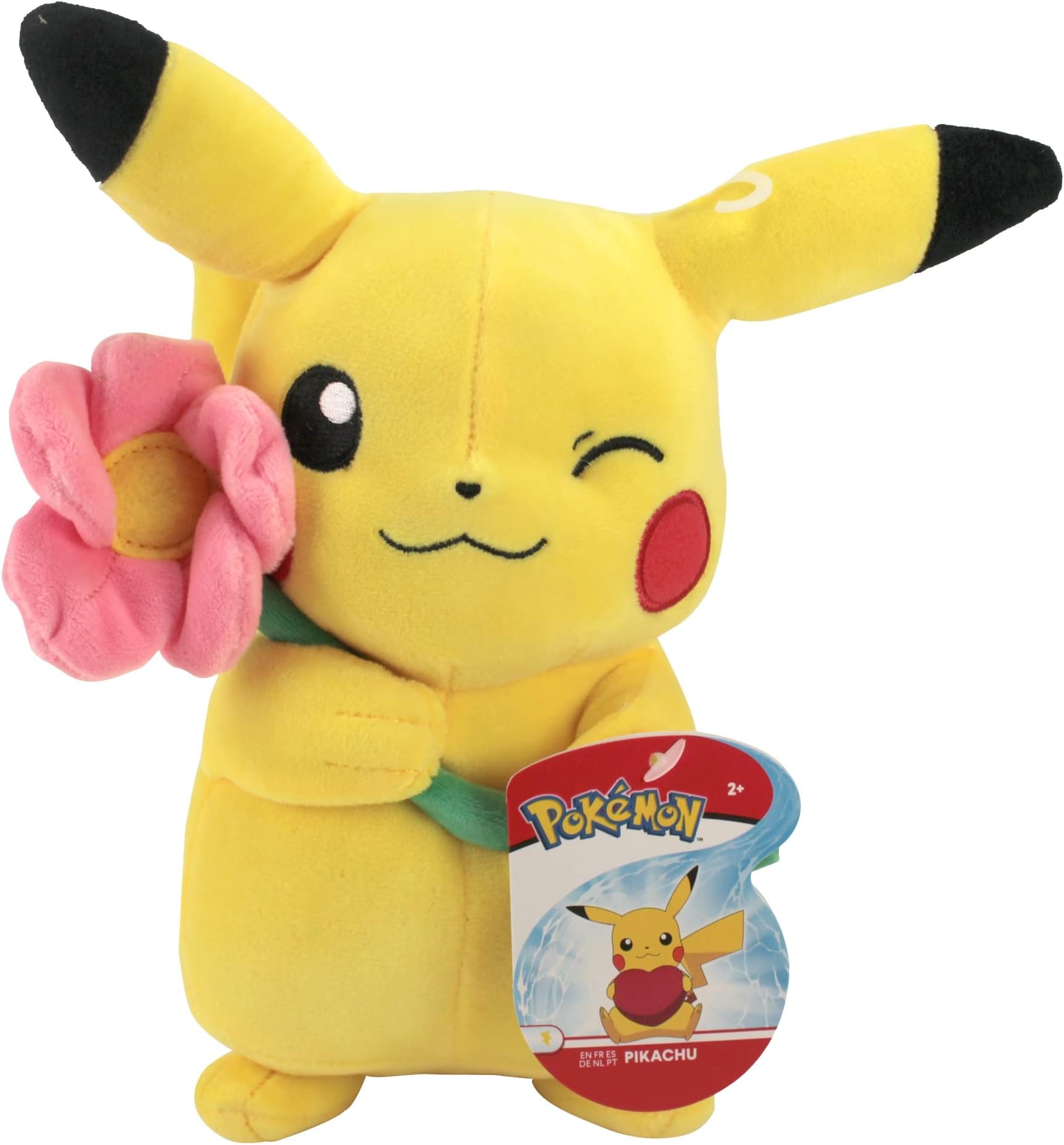 Pokémon 8" Pikachu with Flower Plush - Officially Licensed - Quality & Soft Stuffed Animal Toy - Add to Your Collection! - Gift for Kids & Fans of Pokemon