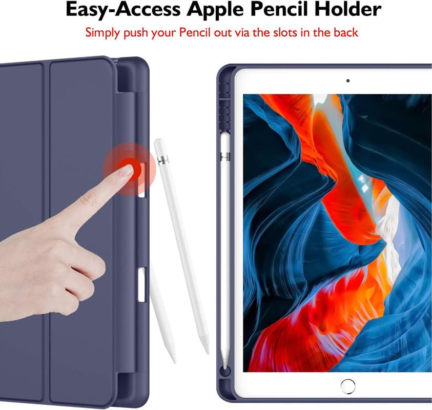 Image of Tablet Case Cover for Apple iPad 10.9 inch (10th Gen) [Auto Sleep /Wake Cover] [Pencil Holder] [Trifold Stand] - Blue