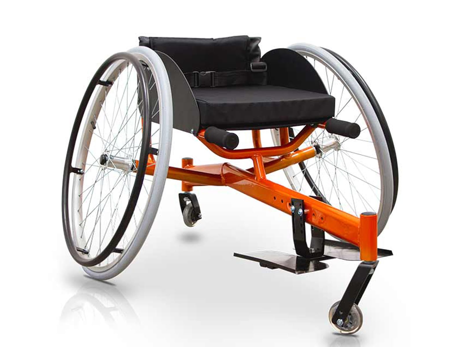 QUIRUMED Silla de ruedas tenis, Silla de ruedas deportiva, Aluminio, Ergonómica, cojín acolchado, Ruedas extraíbles, Cinturón de posicionamiento