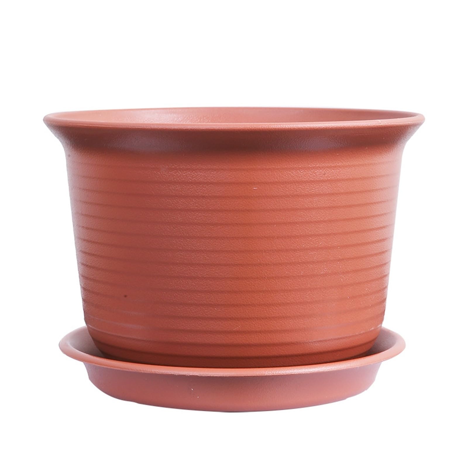 JUAKSQZYI Plant Pots with Drainage and Trays Modern Decoration Plastic Flower Pot for Home Balcony Garden or Office(Rojo)