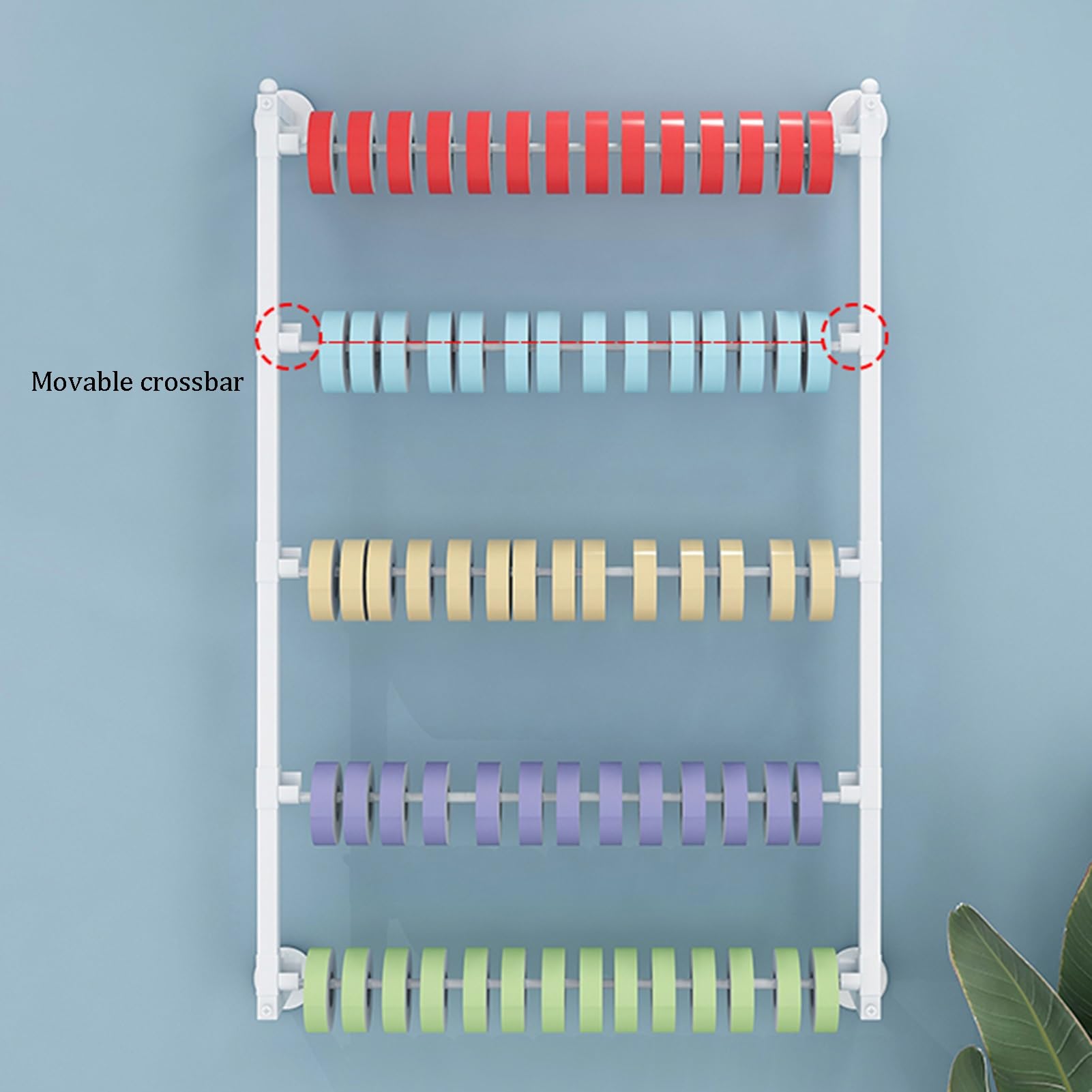 Organizador de corbatas y bufandas de montaje en pared, estante de almacenamiento de metal multifuncional para toallas y cintas, exhibición de ropa ideal para el hogar y el comercio minorista, diseño