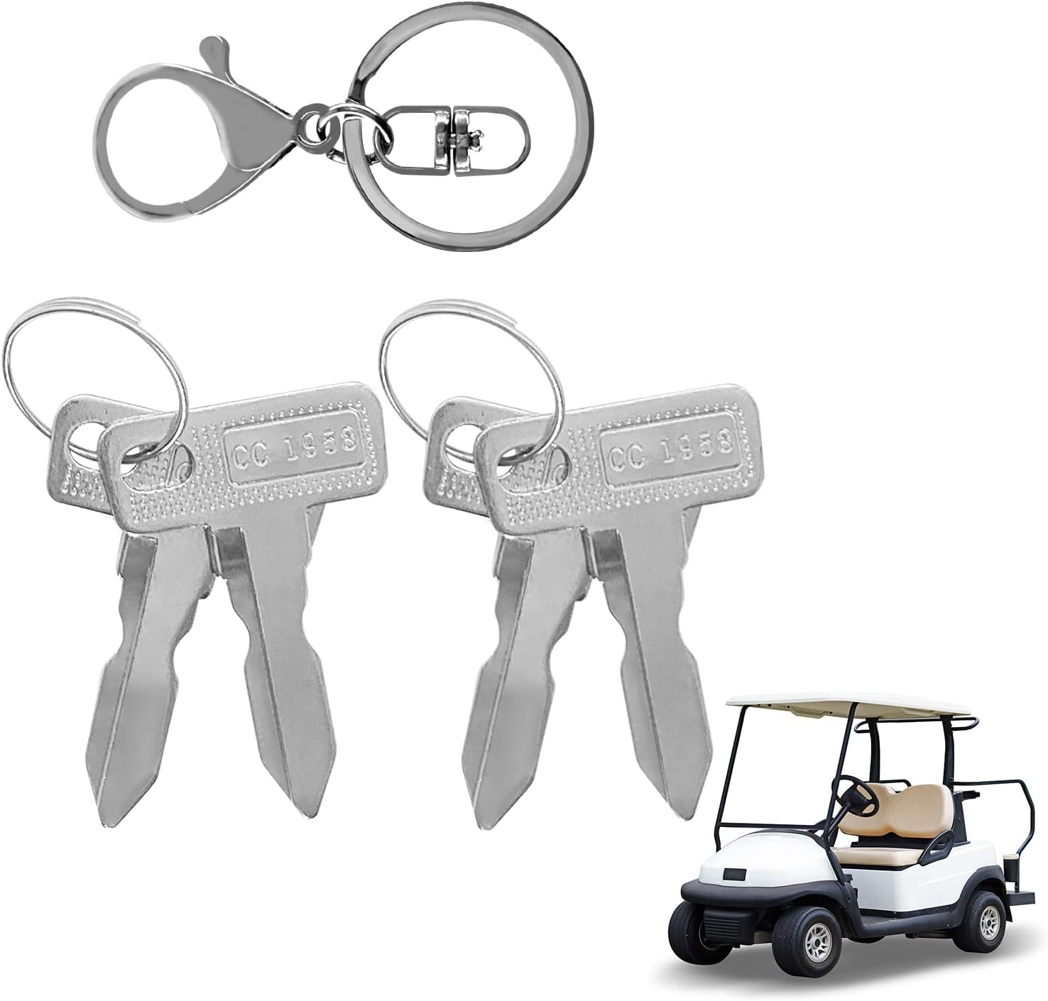 Golf Cart Key Golf Cart Replacement Ignition Keys 4PCS Fit