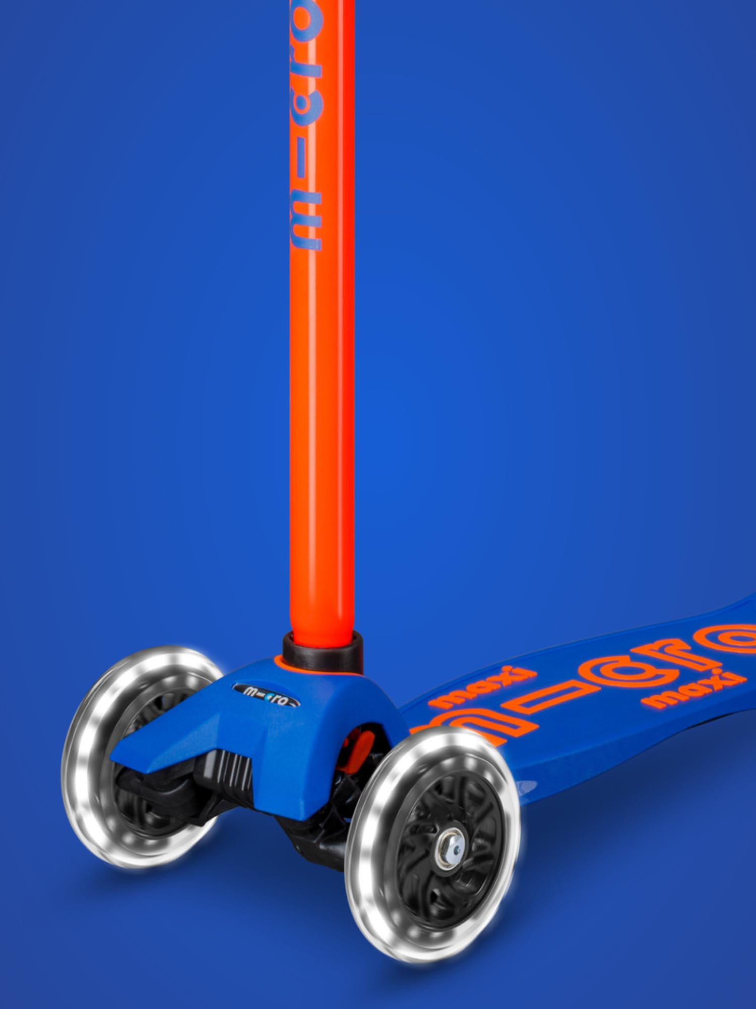 Micro Monopattino da bambino Maxi Deluxe Neon Arancione LED