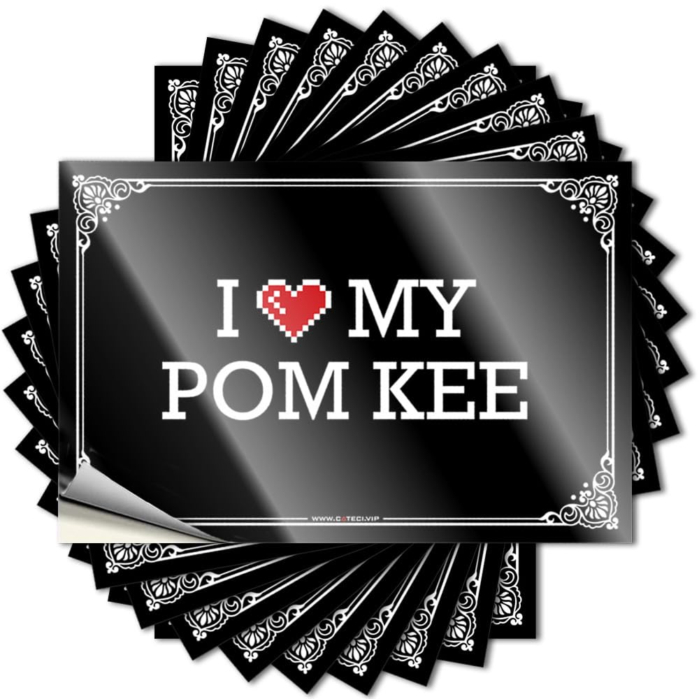 Bumper Custom Teen Boy Bedroom Decor Bottle I Love My Pom Kee - No Residue Decals for Darts(12X18CM)