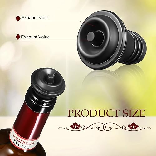 Miniatura 3 de Tapón de vino resellable para bomba de vino, tapones de vacío de silicona para ahorro de vino, tapones prácticos para ahorrar vino para suministros
