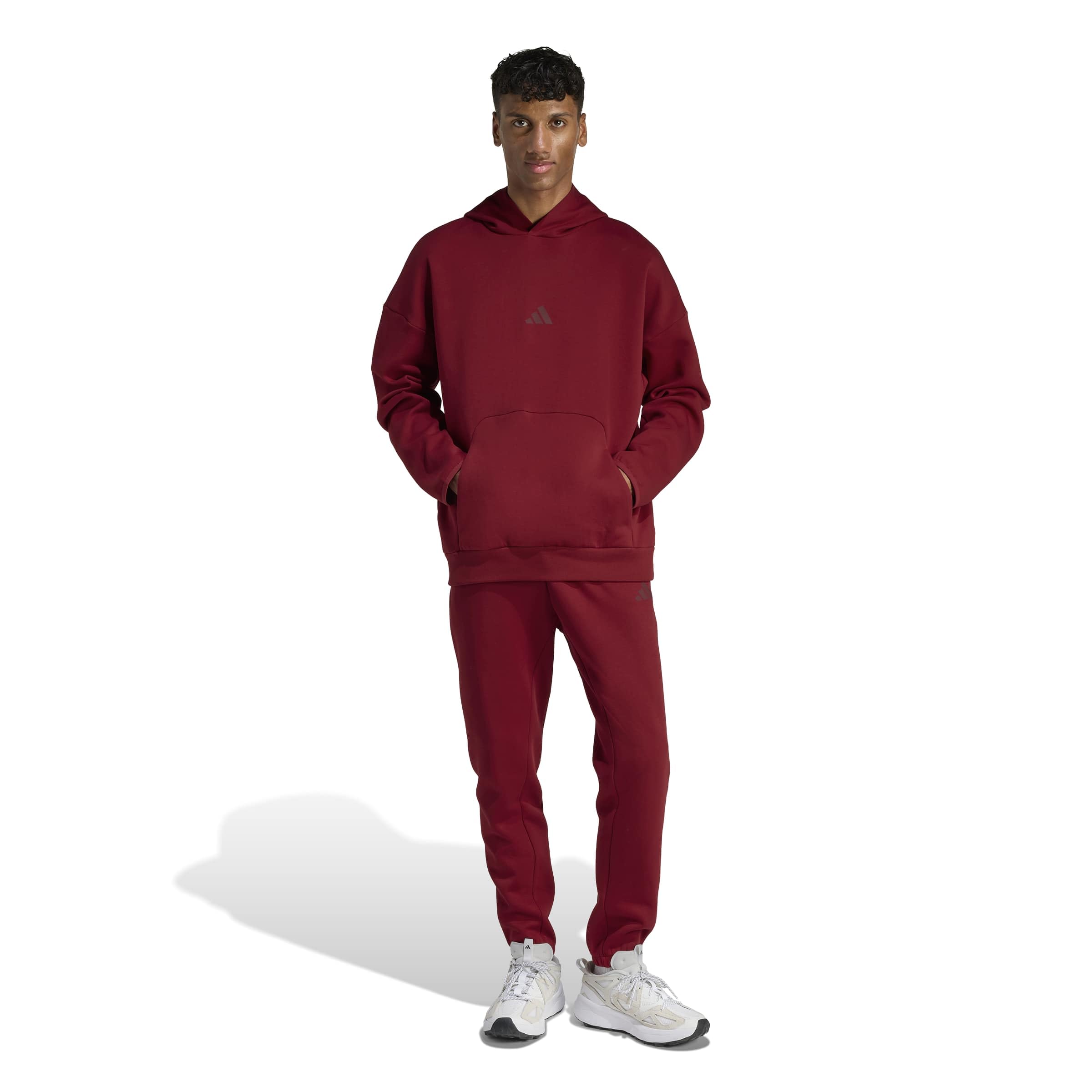 adidas heren FUTURE ICONS SMALL LOGO HOODIE, active maroon, M