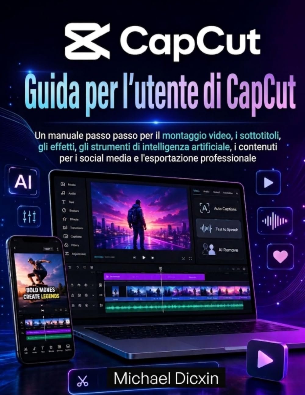 Guida per l'utente di CapCut: Un manuale passo passo per il montaggio video, i sottotitoli, gli effetti, gli strumenti di intelligenza artificiale, i ... i social media e l'esportazione professionale