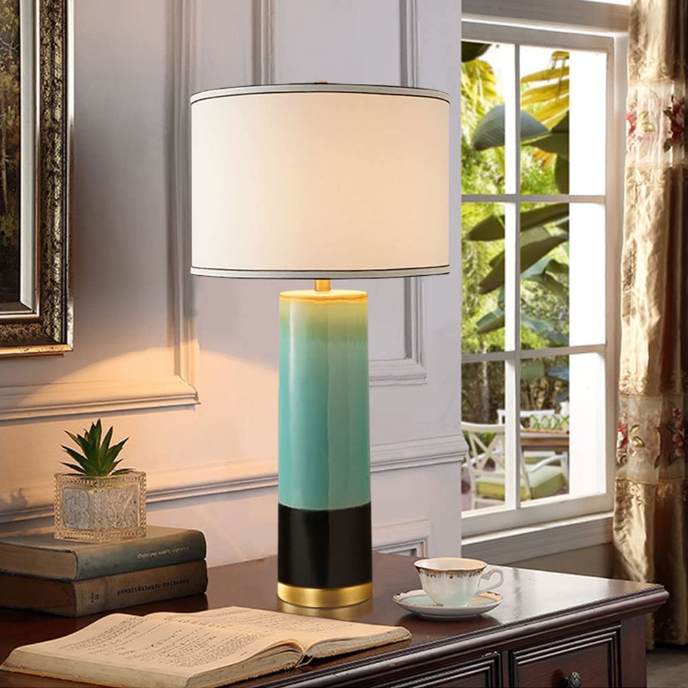 Lampa Stołowa Lampy Stołowe Do Salonu Amerykańska Lampa Stołowa W Stylu Retro Z Ceramiki Piecowej Lampy Stołowe 32" Duża Lampa Biurkowa Do Salonu Dekoracje Do Sypialni Lampy Nocne Lampki Nocne