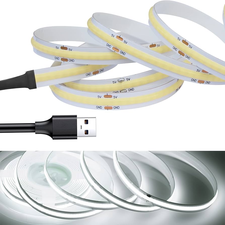 LEDテープライト COB発光 明るい 両面テープ 切断可能 昼白色 10M LEDテープライト COB発光 明るい 両面テープ 切断可能 昼白色 10M
