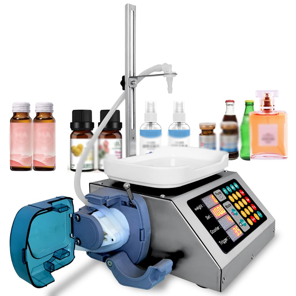 Máquina de llenado de líquidos, llenadora de pesaje automática con velocidad ajustable, caudal máximo de 1200 ml/min, altura ajustable para aceites esenciales, perfumes, líquidos orales