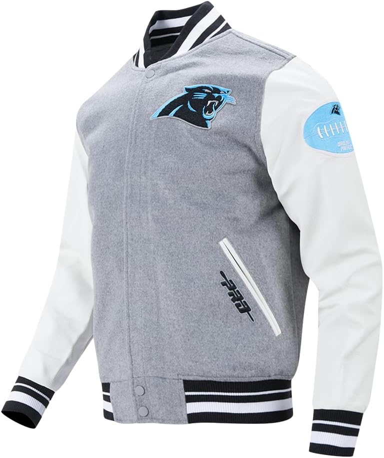 Pro Standard Mens NFL Old English Varsity Jacket - Image 3