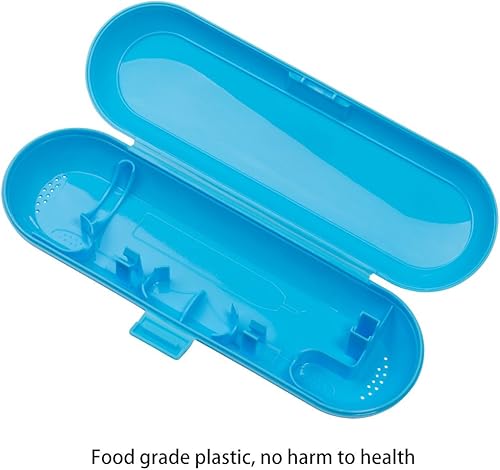 Miniatura 3 de Nincha Estuche de viaje para cepillo de dientes eléctrico de plástico para Oral-B Pro Series, 3 paquetes (blanco y azul y verde)