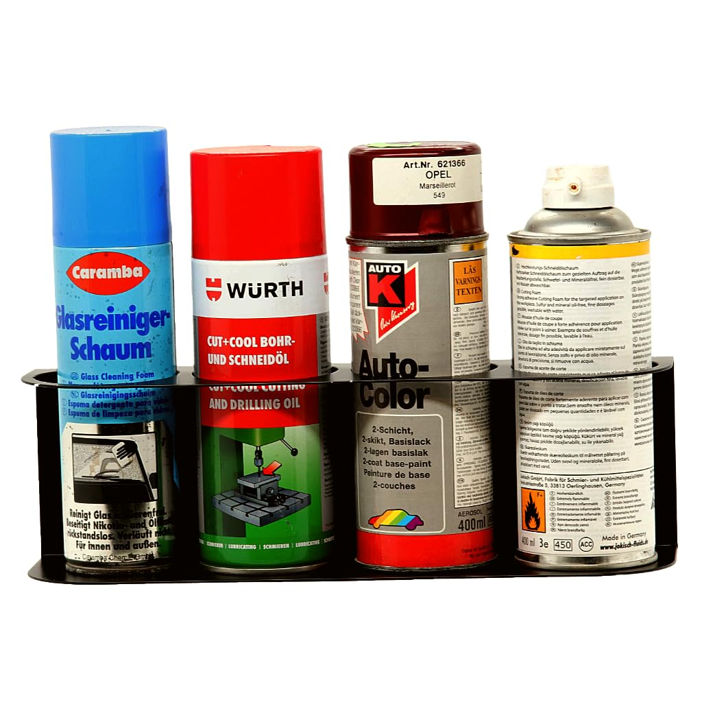 Support pour flacons pulvérisateurs - Support d'atelier pour bombes aérosols - Support de rangement pour bombes aérosols - 1 pièce