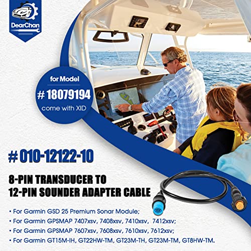 Cable adaptador transductor 8 pines a 12 pines para Garmin miniatura 2