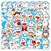 Later Riman Doraemon Autocollants décoratifs Bleu Gros Bagages Tablette Voiture Graffiti Autocollants imperméables 52 pièces