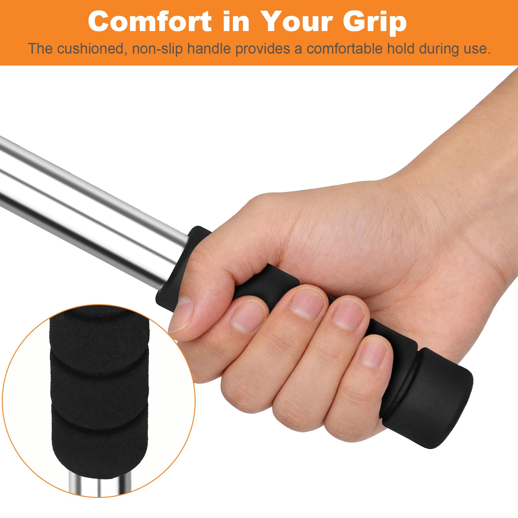 Jiimee Cat Litter Scoop, Metal Litter Scooper with Detachable Long Handle, Cat Litter Sifter with Deep Shovel, Wide Slits for Easy Cleaning, Large Cat Poop Scooper Includes Hook - image 6