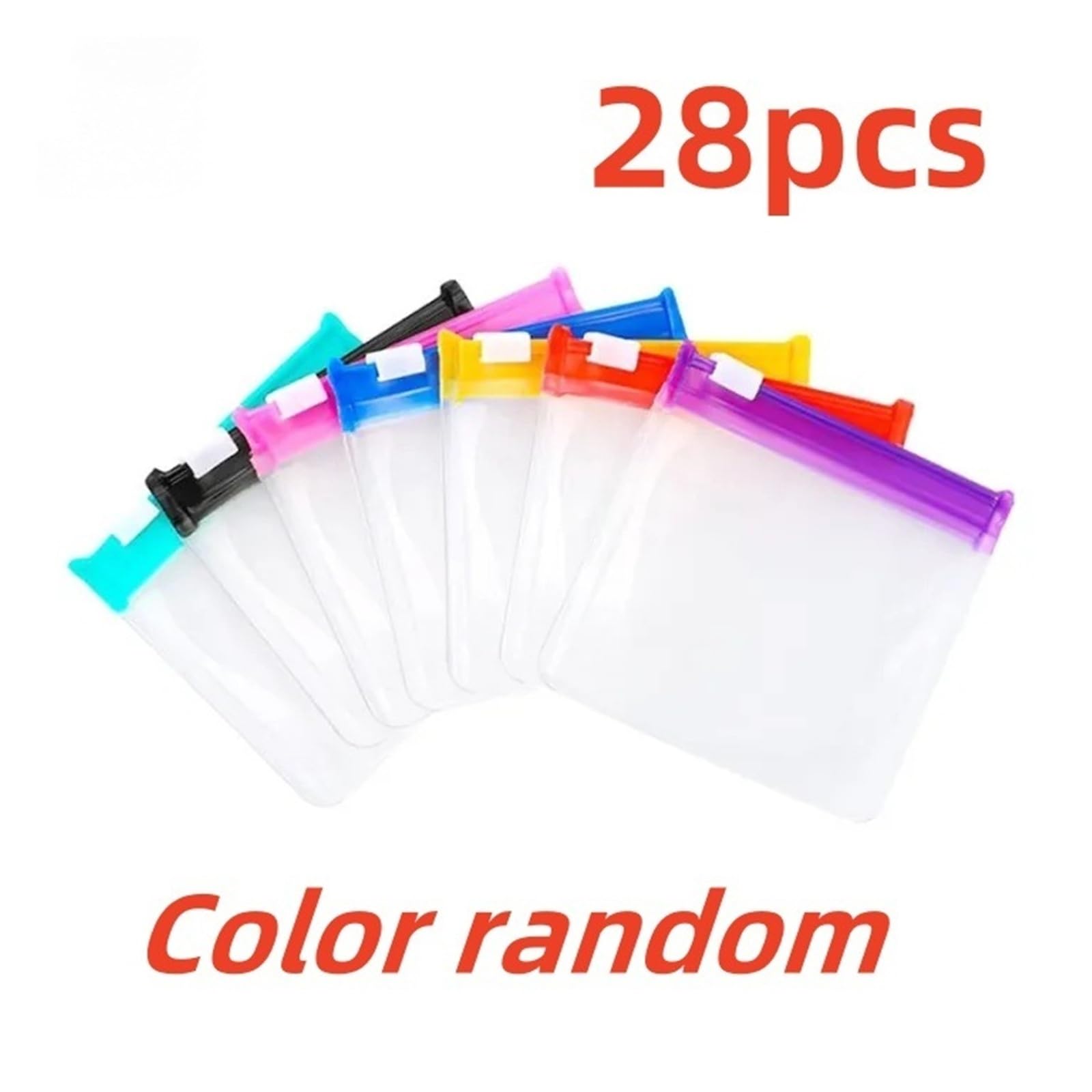 Lot de 28/7 sacs de rangement réutilisables colorés à fermeture éclair pour pilules, vitamines et petits articles