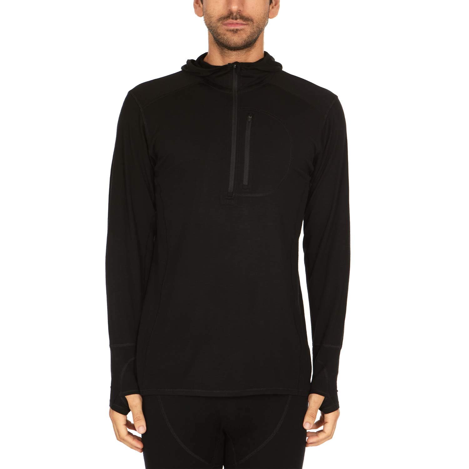 Minus33 Mens Micro Weight Woolverino ¼ Zip Sun Hoodie