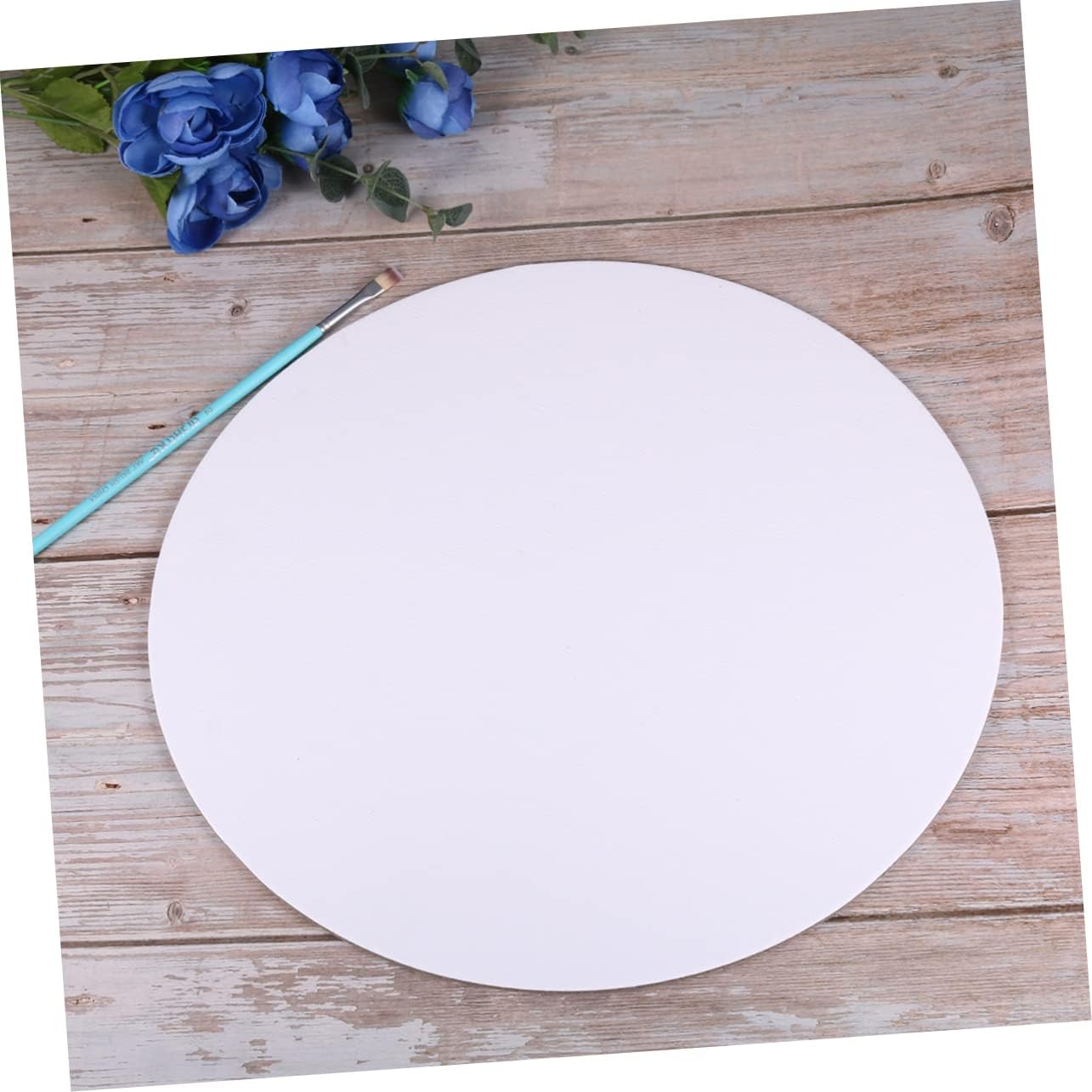 6PCS Round Canvas Boards for Oil Painting 15CM White Artist Canvas Panels for Art Supplies and Creative Projects