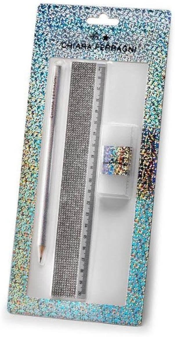 VARZIVARZI Selezione Cartoleria Dal 1956 Chiara Ferragni 23 Set Ruler-Sharpener-Pencil