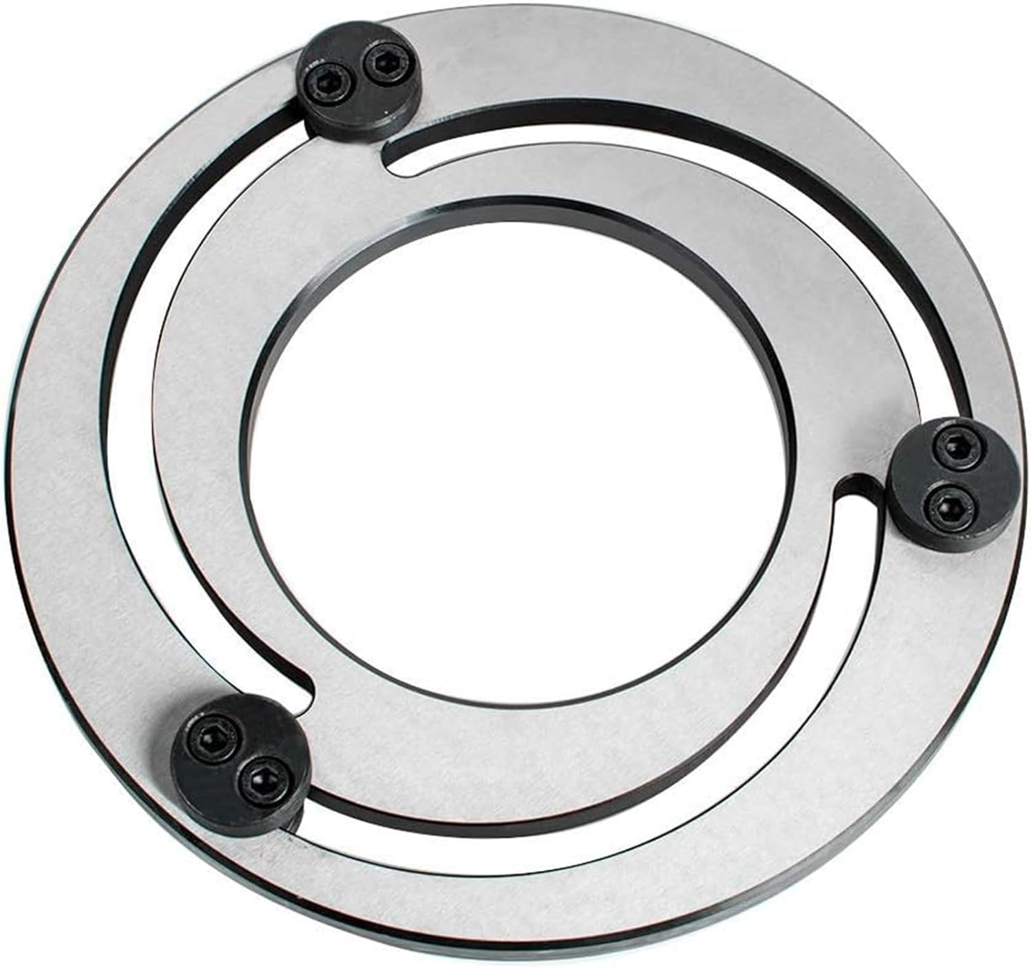 10 Inch Jaw Boring Ring Three-Jaw Hydraulic Chuck Adjustable Steel Soft Jaw Boring Ring CNC Lathe Chuck Claw Trimmer Turning Cutting Tool Silver,10in