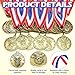 Remuuly 30-60 Pcs Goat Medals Bulk Greatest of All Time Medals MVP Award with Neck Ribbon All Time Goat Trophy Gold Champion Prize for Team Events, Sports Competitions(30)