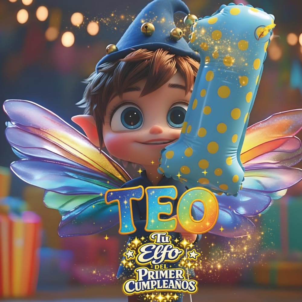 TEO, TU ELFO DEL PRIMER CUMPLEAÑOS: Libro personalizable para niños y niñas de 1 año – Regalo original para el primer cumpleaños y recuerdo del primer año de vida.