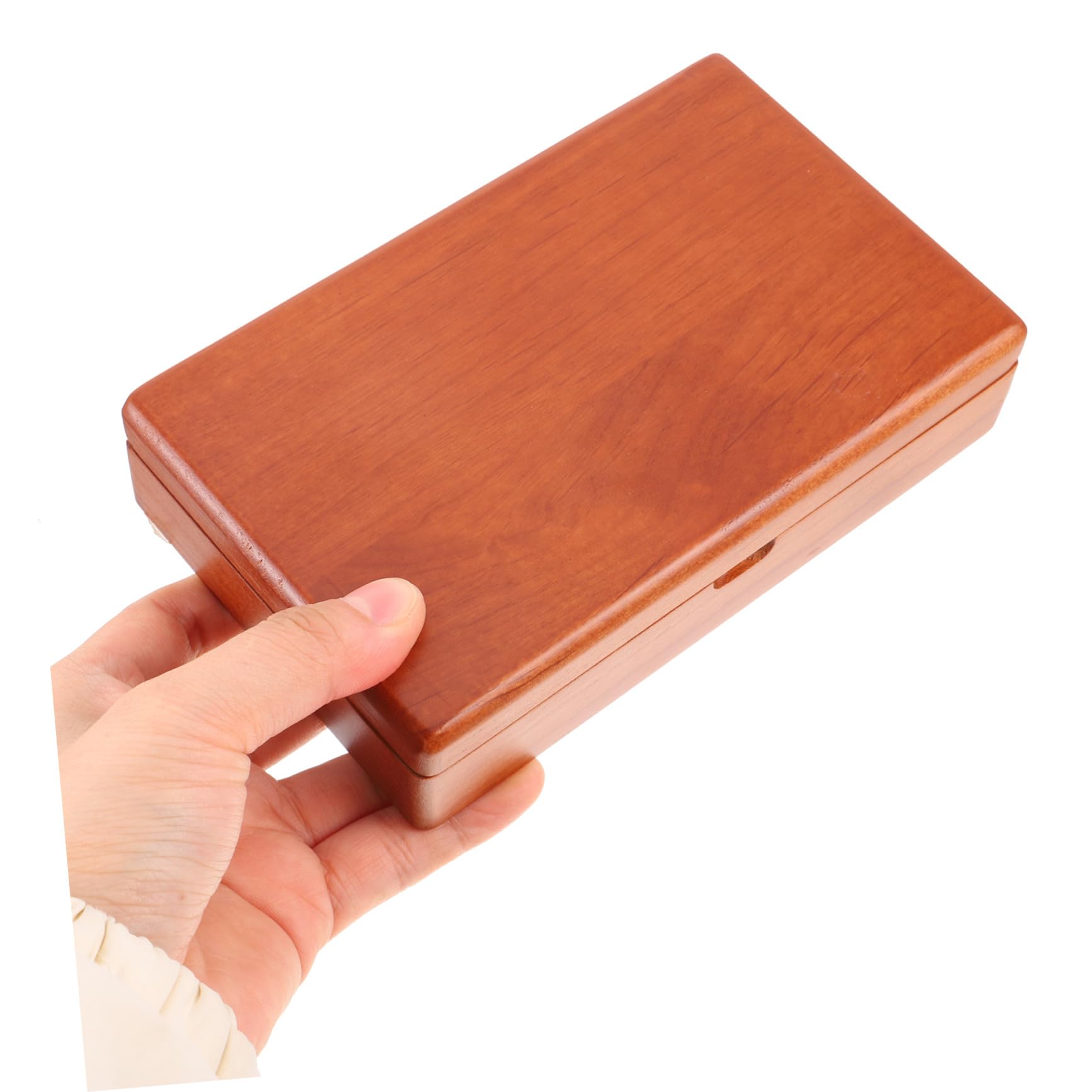 Mikikit Scatola in Legno per Timbri con Ampia capacità Organizer per Tampone Inchiostro Superficie Levigata e Rifinita Contenitore Versatile per Sigilli e Piccoli Oggetti Dimensioni