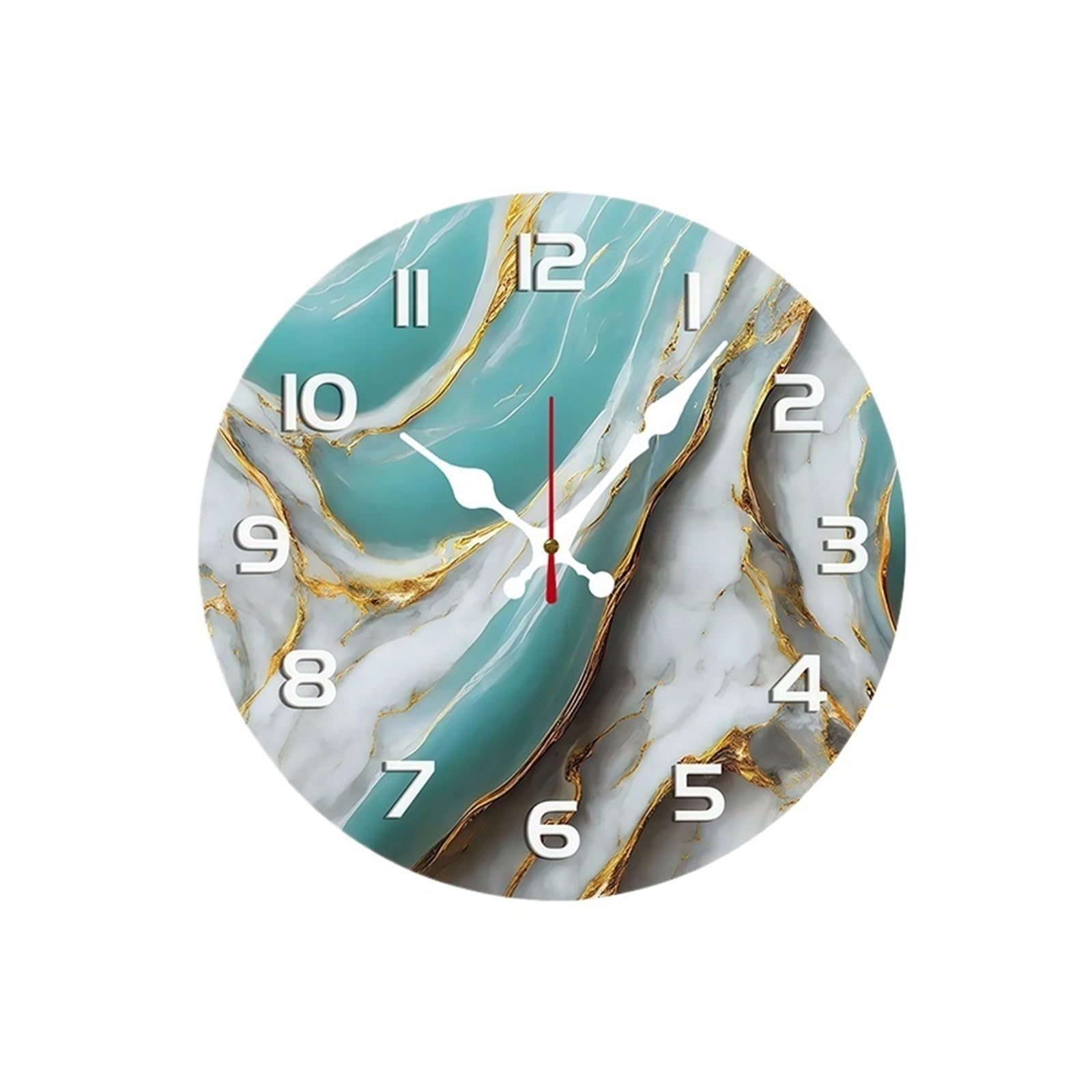 Horloge murale suspendue en bois ronde diamètre standard pour maison